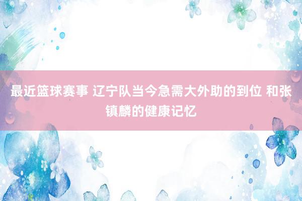 最近篮球赛事 辽宁队当今急需大外助的到位 和张镇麟的健康记忆